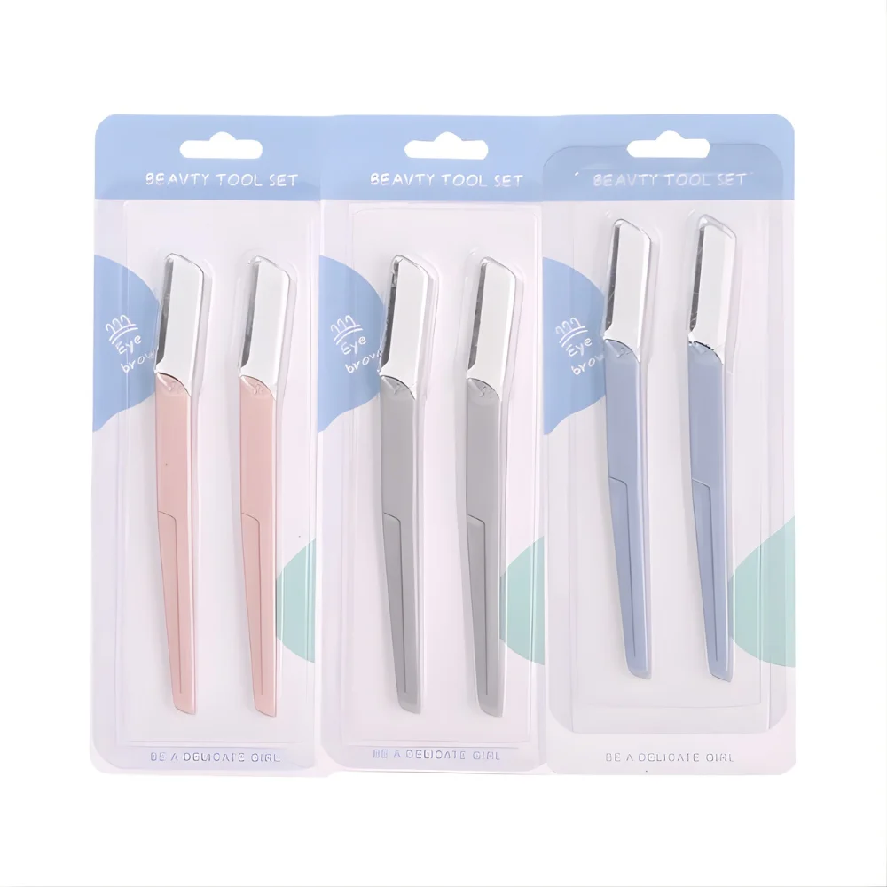 2 PCs Stainless Steel Eyebrow Trimmer For Women 2 pcs Stainless Steel Eyebrow Trimmer for Women