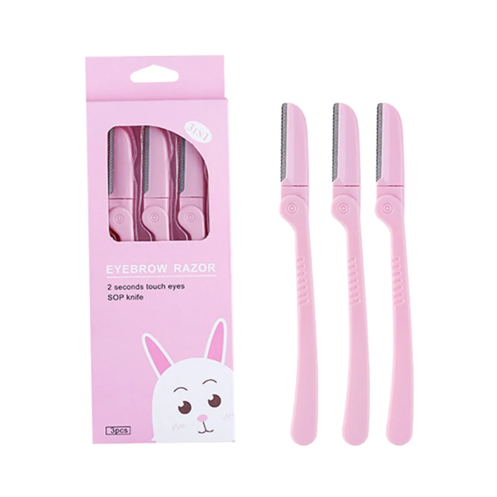 3 in 1 Folding Plastic Eyebrow Razor