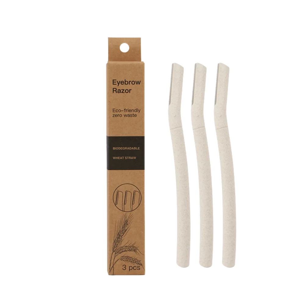 3 pcs Straw Eyebrow Trimmer Set