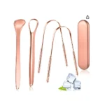 Rose Gold 4 Pcs Tongue Scraper Set