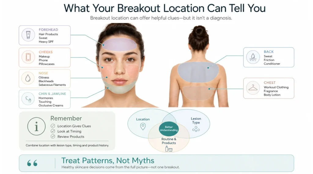 Forehead, Cheeks, Chin, and Back: What Location Can Tell You