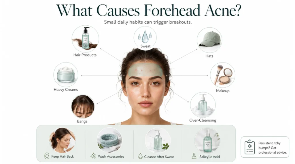 How to get rid of forehead acne
