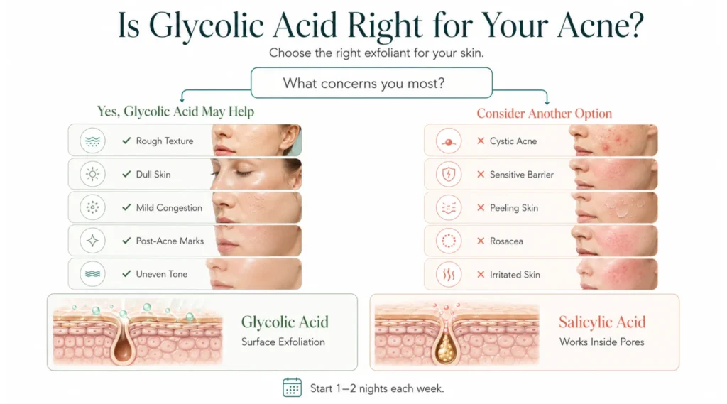 Is glycolic acid good for acne?