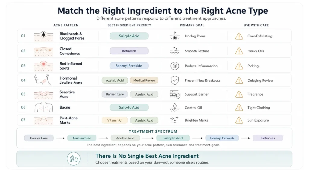 Matching Ingredients to Acne Types