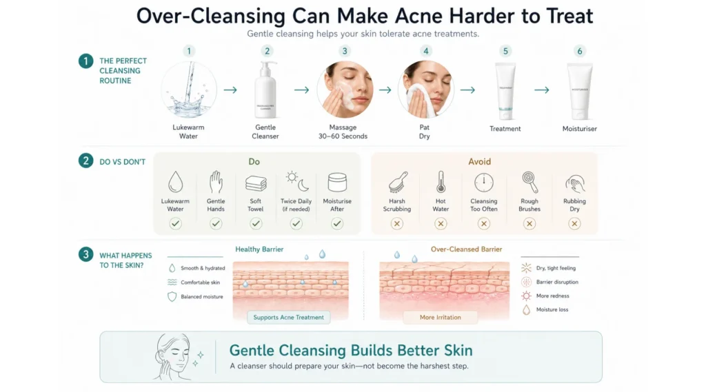 Over-Cleansing Can Make Acne Harder to Treat