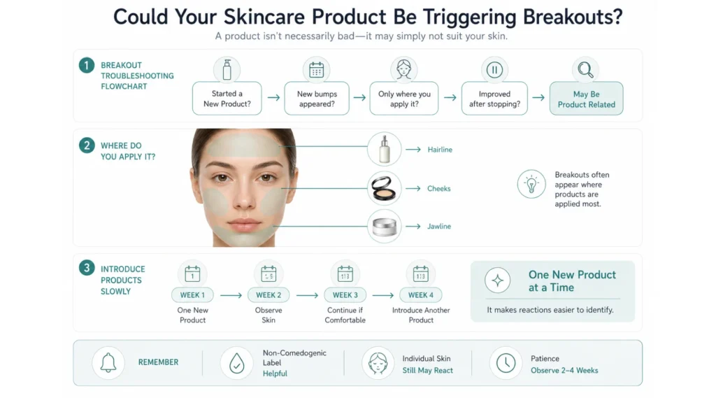 Skincare Products Can Trigger Acne When They Do Not Suit the Skin