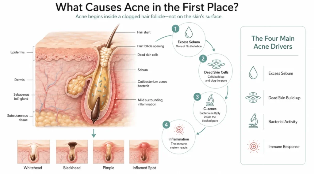 What Causes Acne in the First Place?