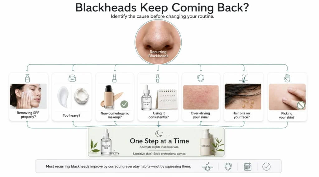 What to do when pores and blackheads keep coming back
