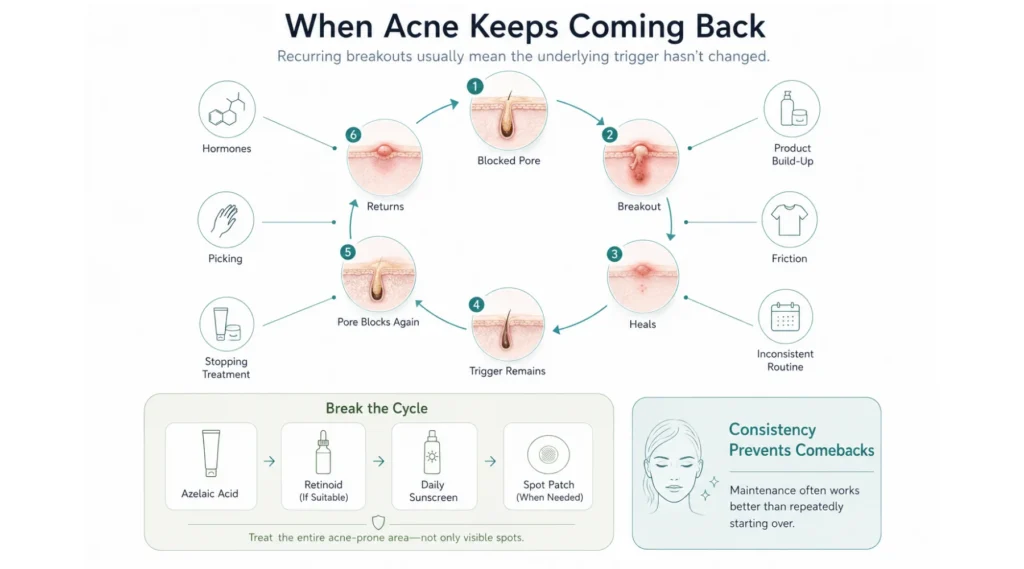 When Acne Keeps Coming Back in the Same Place