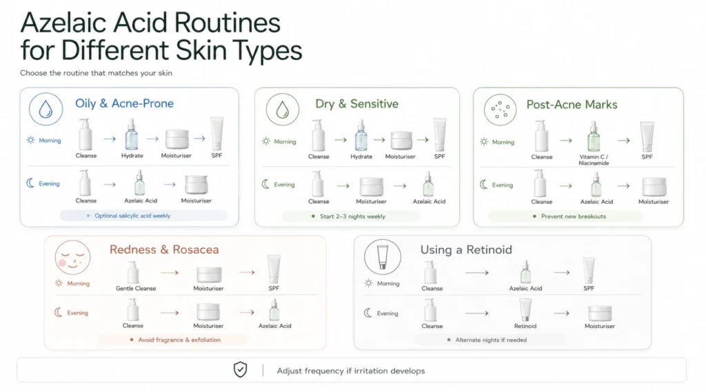 Azelaic Acid Routines for Different Skin Types