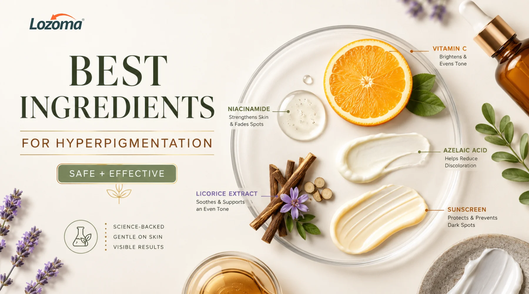 Best Ingredients for Hyperpigmentation That Work Safely