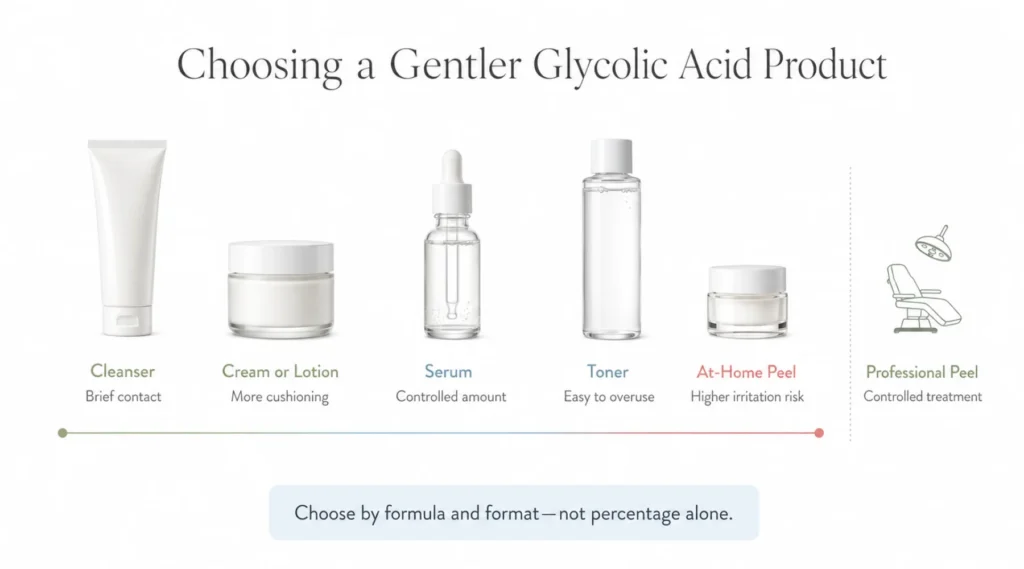 Choosing a Glycolic Acid Product That Is Less Likely to Cause Breakouts