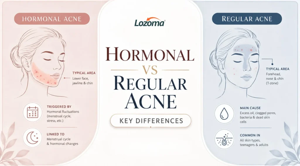 Hormonal Acne vs Regular Acne Key Differences