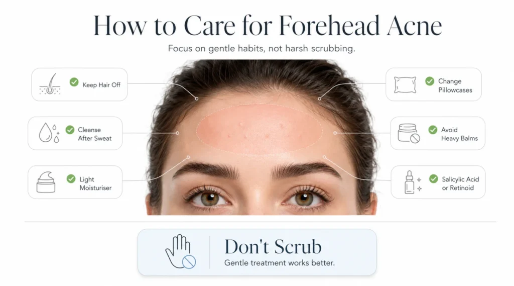How to Get Rid of Forehead Acne Without Over-Stripping the Skin