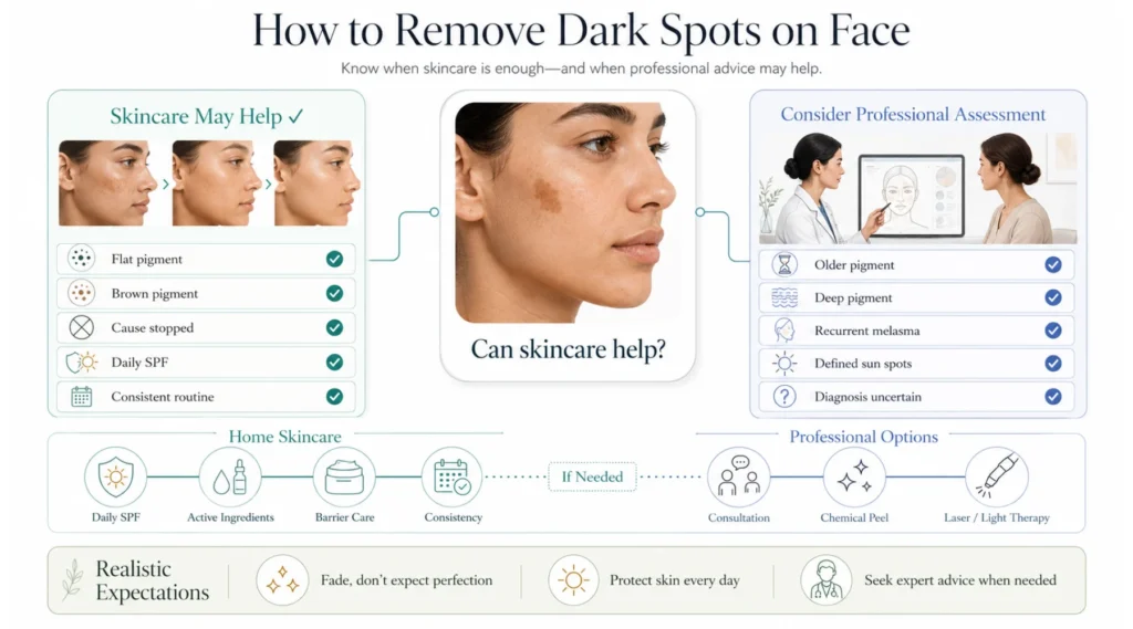 How to Remove Dark Spots on Face What Skincare Can and Cannot Do