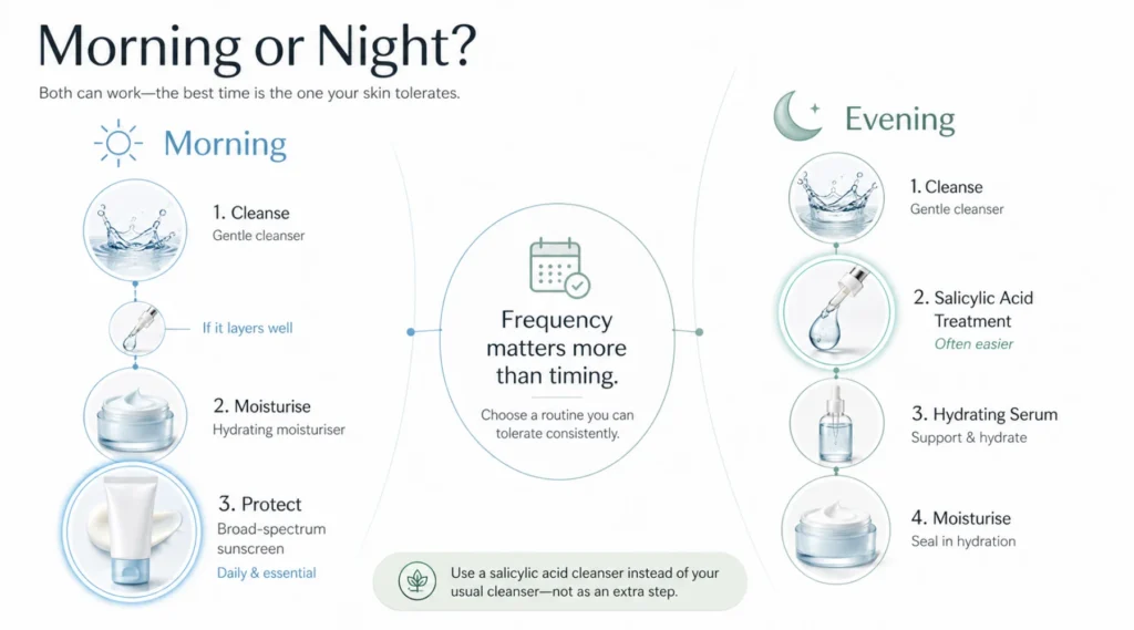 Should Salicylic Acid Be Used in the Morning or at Night?