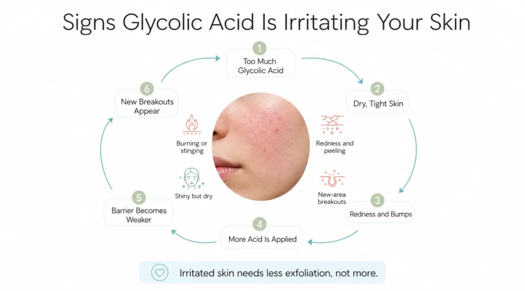 Signs of Irritation When Glycolic Acid Appears to Cause Breakouts