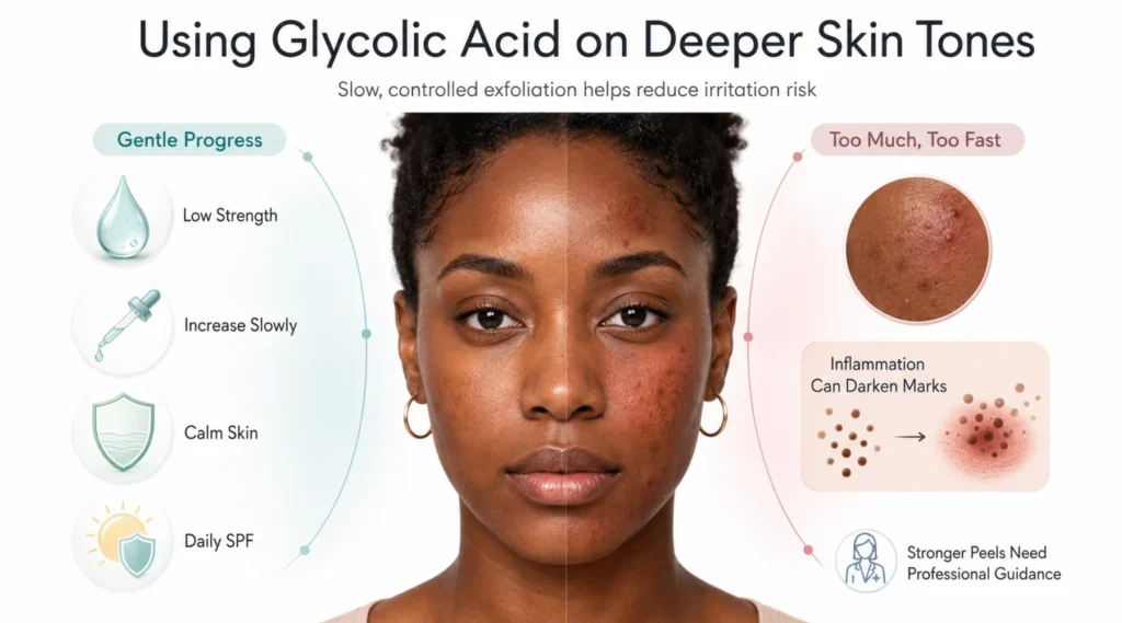 Using Glycolic Acid on Deeper Skin Tones