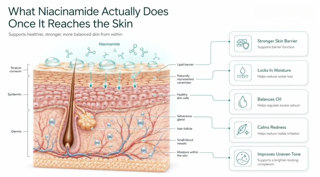 What Niacinamide Actually Does Once It Reaches the Skin