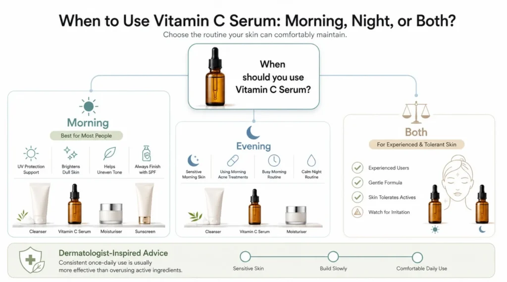 When to Use Vitamin C Serum: Morning, Night, or Both?