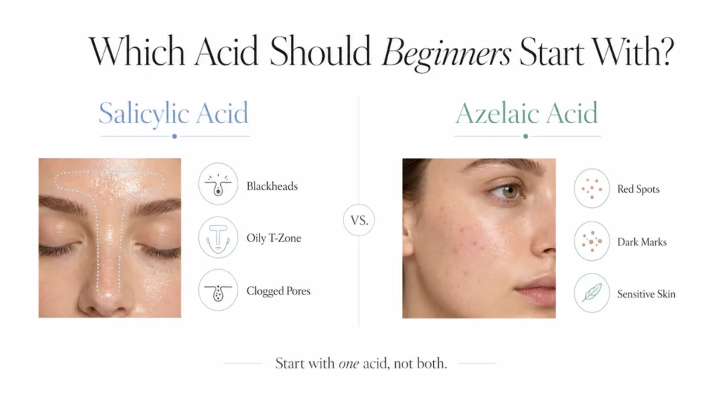 Azelaic Acid vs Salicylic Acid for Beginners