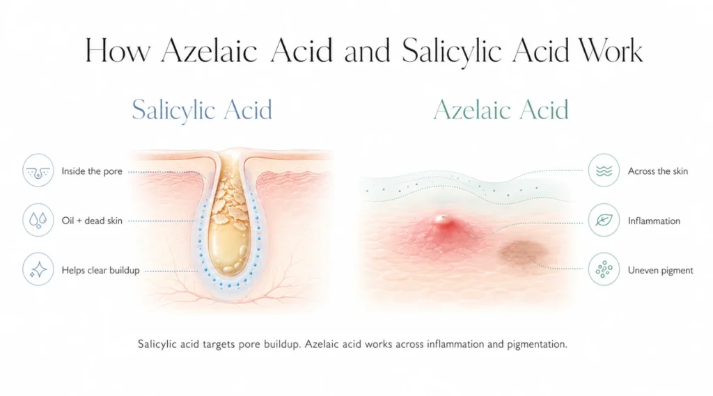 Azelaic Acid vs Salicylic Acid: How Their Mechanisms Differ