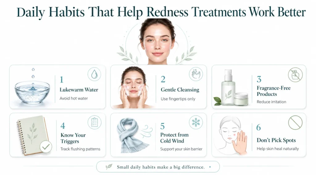 Daily Habits That Help Redness Treatments Work Better
