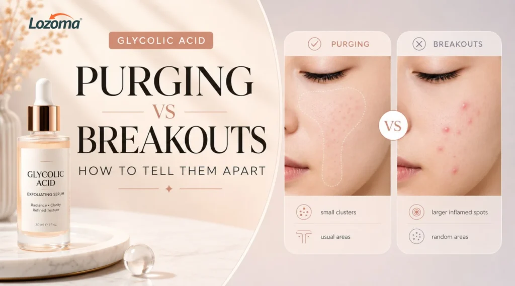 Glycolic Acid Purging vs Breakouts: How to Tell Them Apart