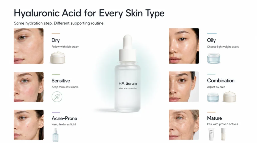 How to Use Hyaluronic Acid Serum for Different Skin Types