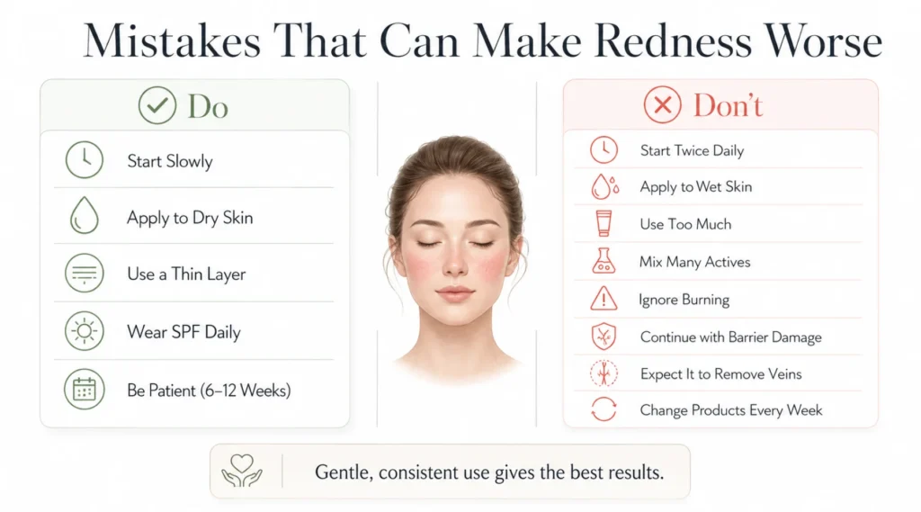 Mistakes That Can Make Redness Worse