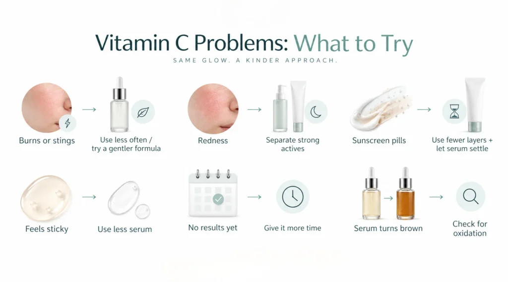 Causes and Fixes When Vitamin C Serum Morning or Night Use Goes Wrong