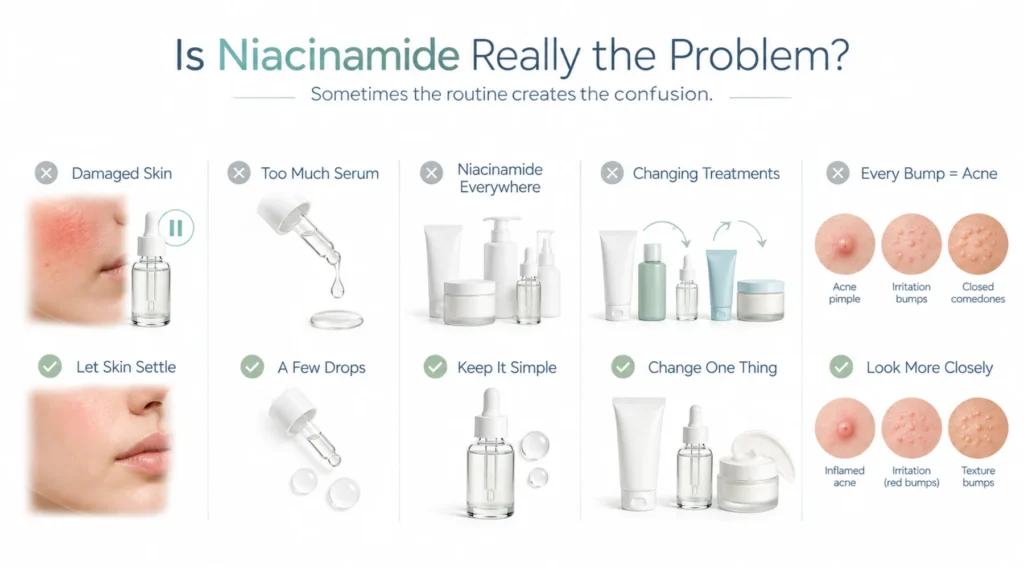 Common Mistakes That Make Niacinamide Look Like the Problem
