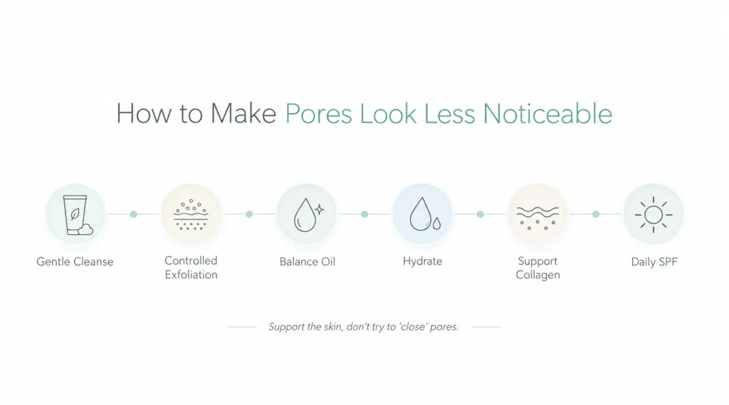 How to Reduce Pores on Face Without Trying to “Close” Them