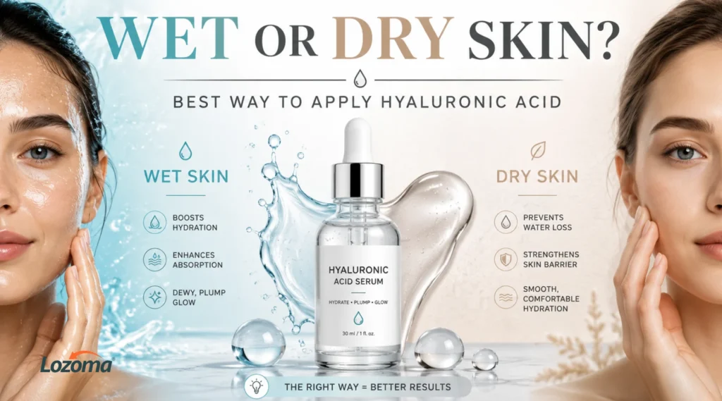 Hyaluronic Acid on Wet or Dry Skin? Best Way to Apply It