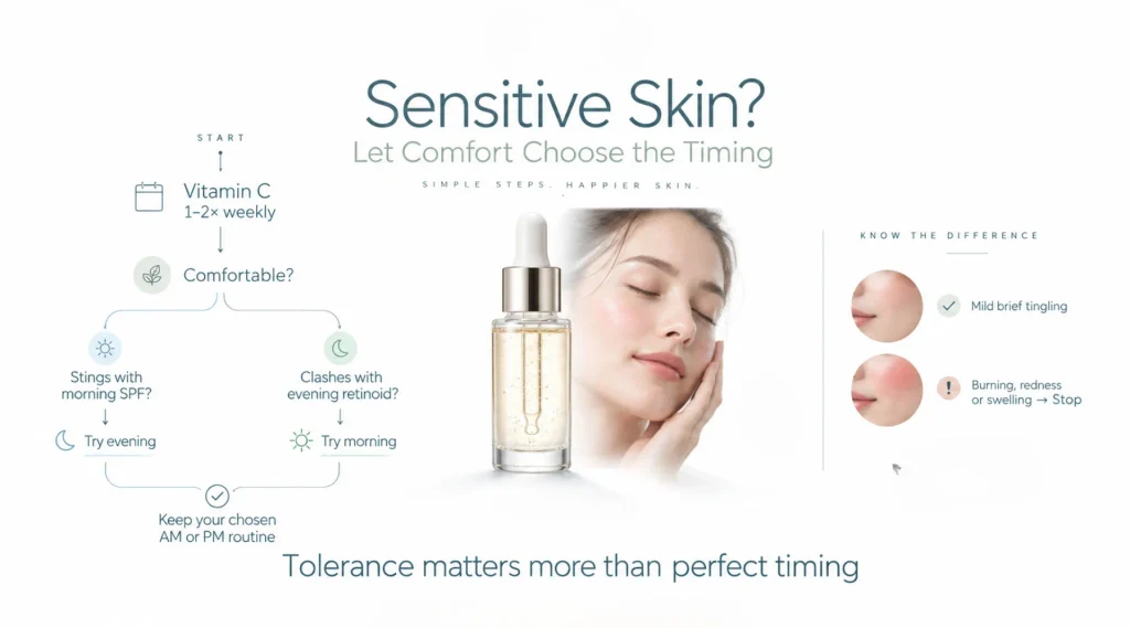 Vitamin C Serum Morning or Night for Sensitive Skin