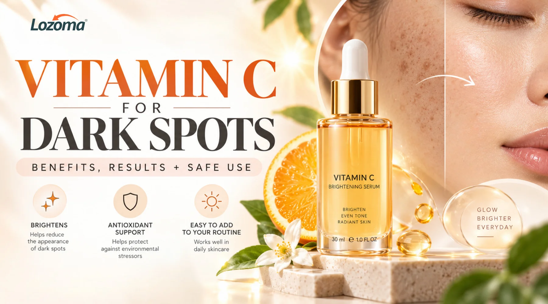 Vitamin C for Dark Spots Benefits, Results and Safe Use