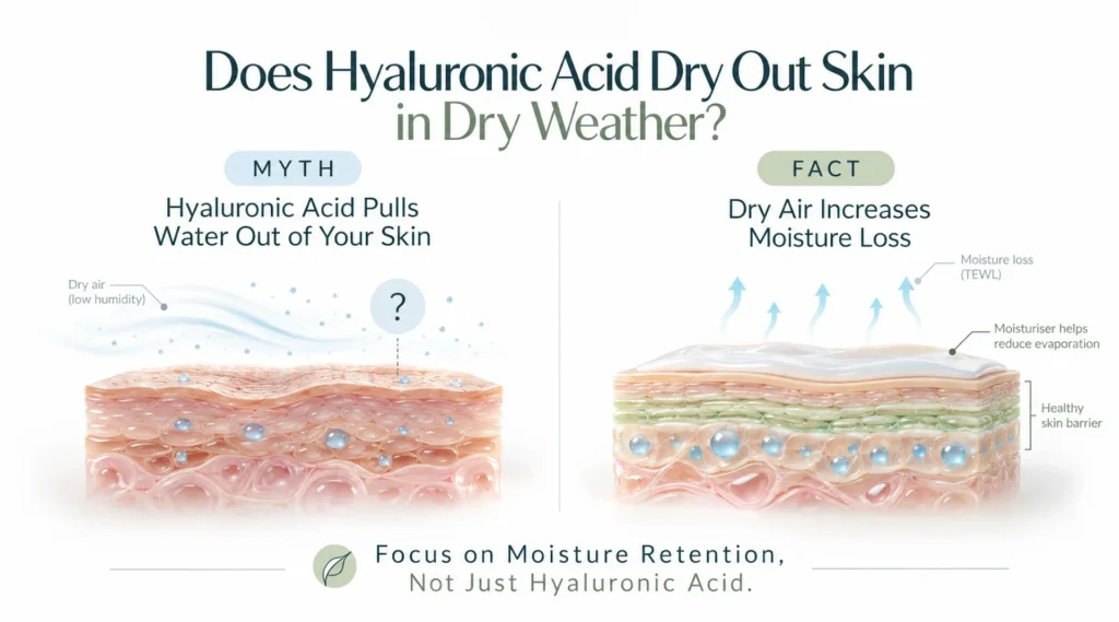 Does Hyaluronic Acid Pull Moisture Out of Your Skin in Dry Weather?