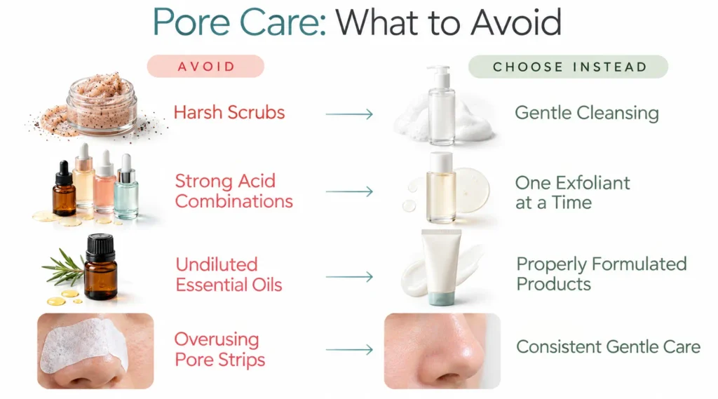 Ingredients for Large Pores: What to Avoid or Use Carefully
