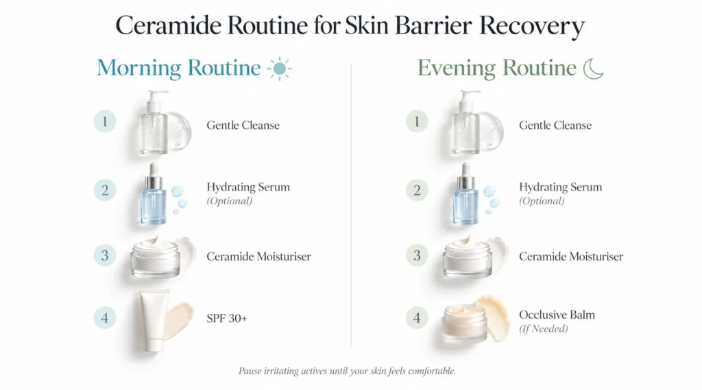 The Best Routine Using Ceramides for Skin Barrier Recovery