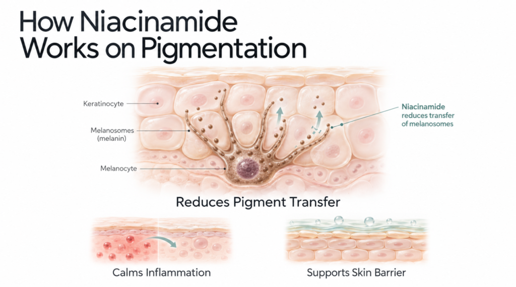 What Niacinamide Actually Does to Pigmentation